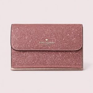 NWT‎ Kate Spade Pink Glitter Wallet Wristlet